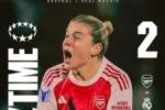 女足欧冠阿森纳主场2-1逆转皇马，鲁索梅开二度